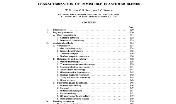Caracterización de mezclas de elastómeros inmiscibles
