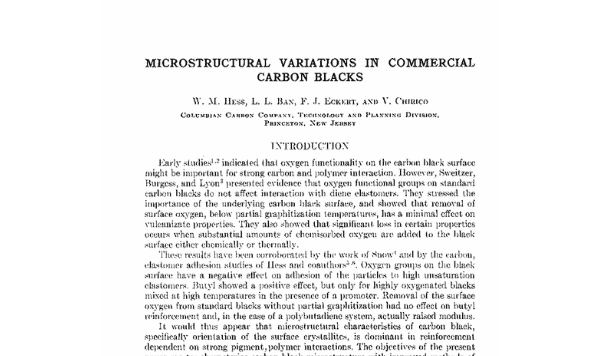 Microstructural Variations in Commercial Carbon Blacks