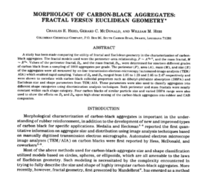 Morfología de acumulaciones de negro de carbono: Geometría fractal frente a euclidiana