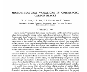 Variaciones microestructurales en negros de carbono comerciales