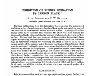 Inhibición de la oxidación del caucho por negro de carbono