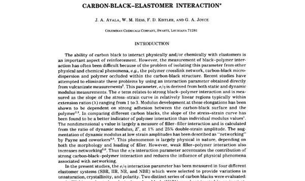 Interacción negro de carbono-elastómero
